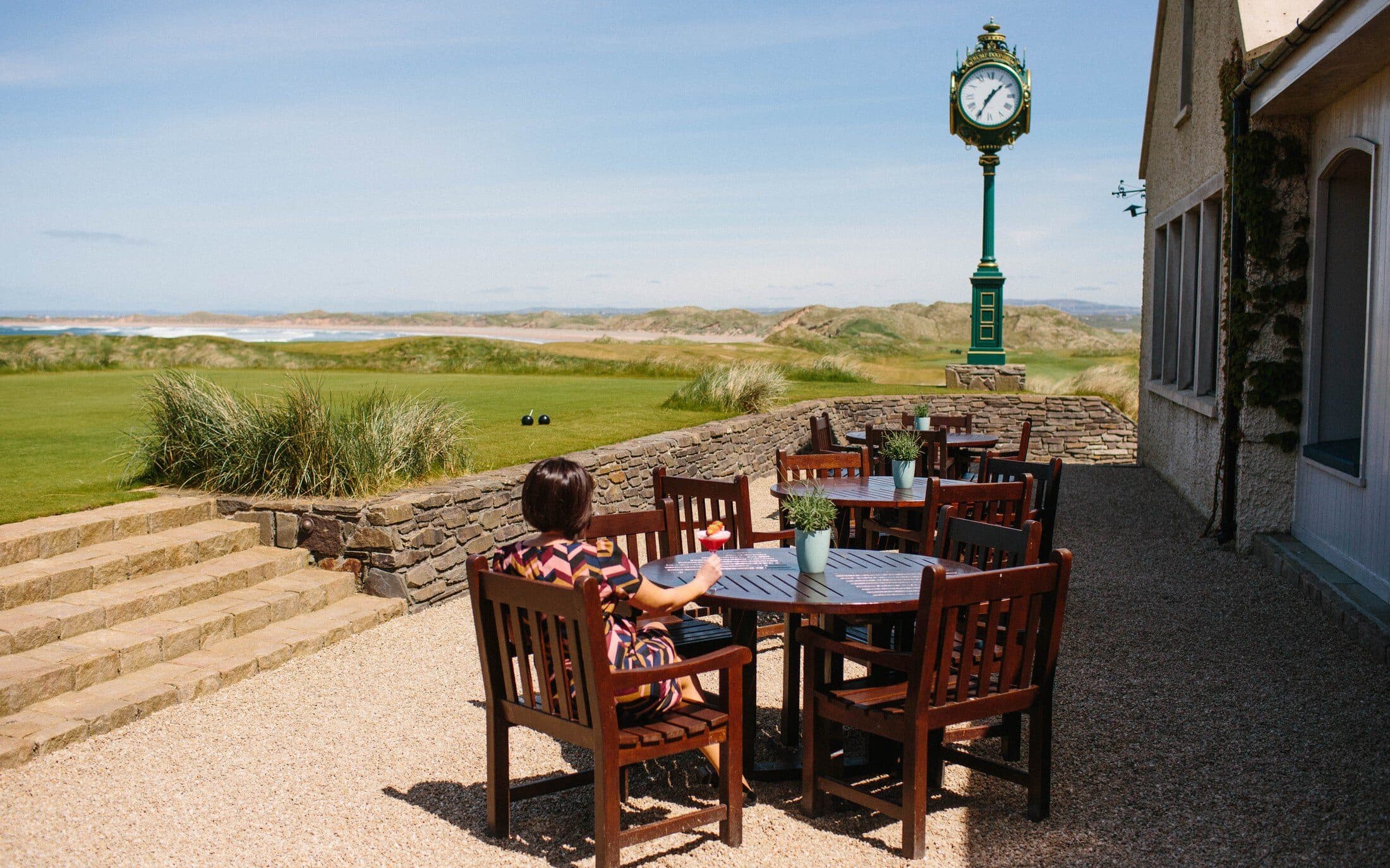 Trump's Bar & Restaurant — the 18th green and the Atlantic beyond