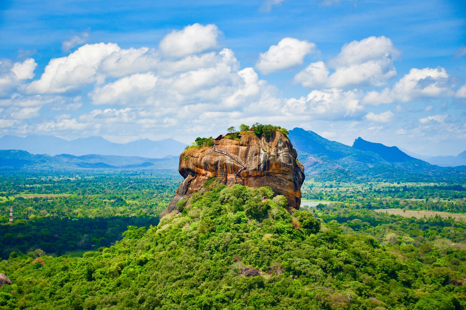 Sigiriya Lion Rock, the fifth-century rock fortress rising two hundred metres from the jungle floor