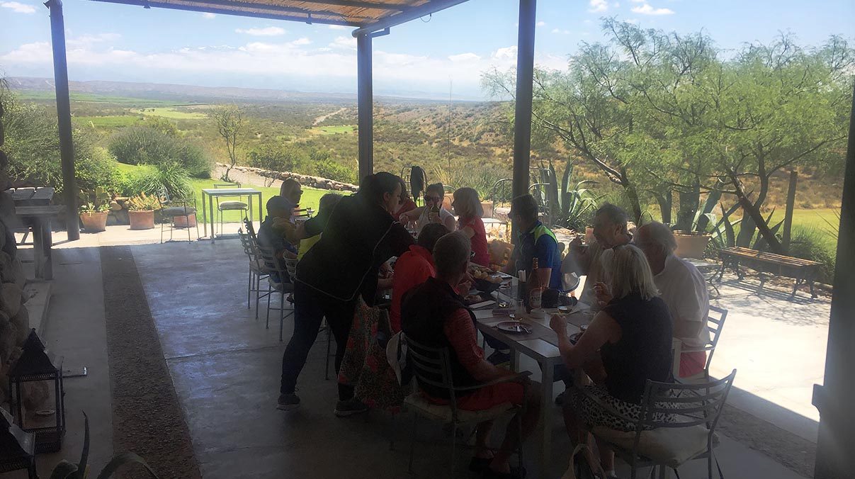 Lunch on a winery terrace