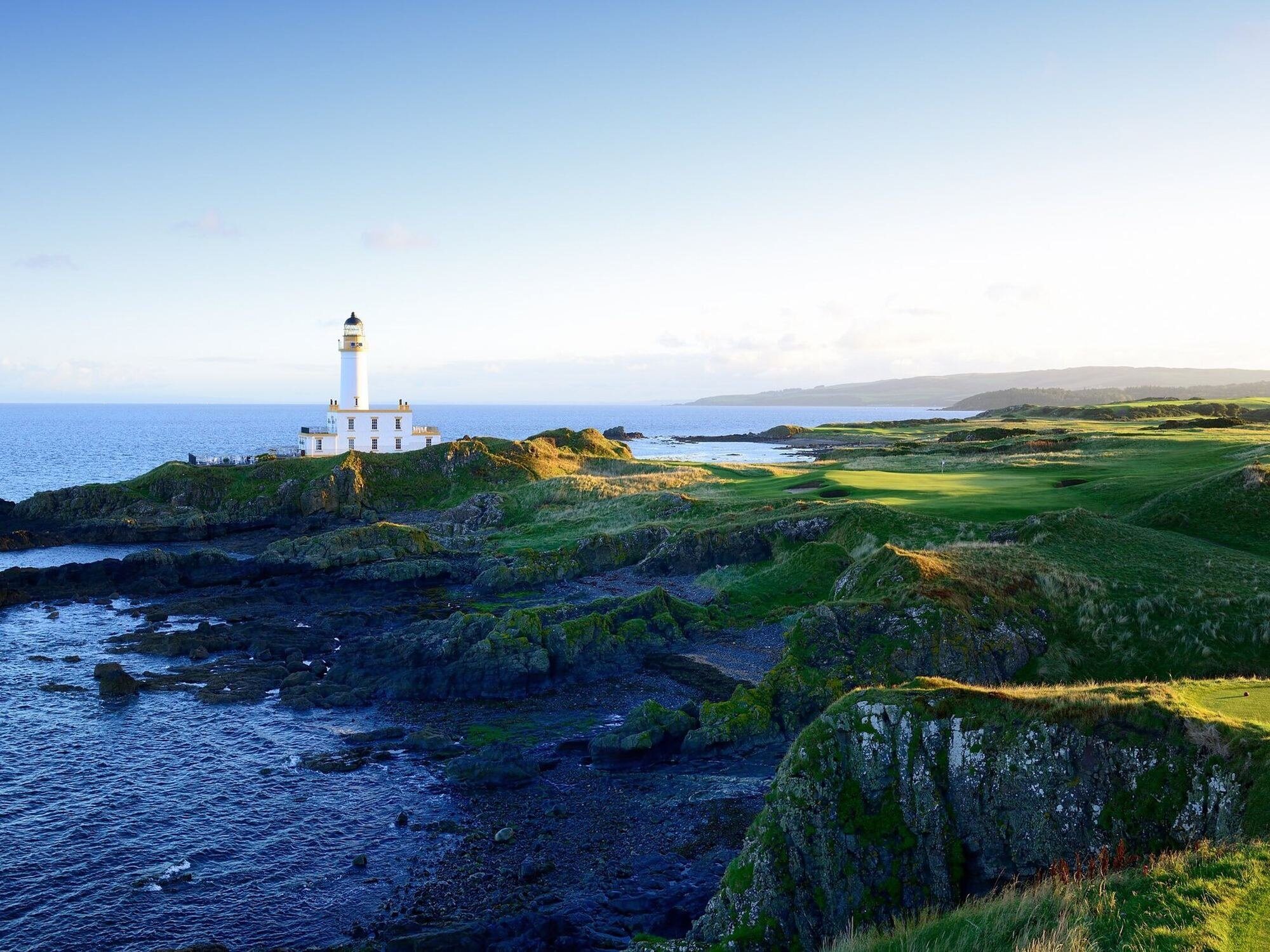 The Ailsa course at Turnberry and the lighthouse